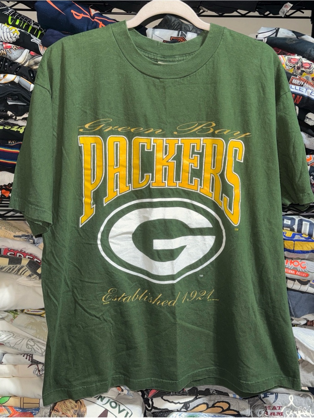 Vintage Green Bay Packers Shirt Mens XL NFL Football Established 1921 90s 1997